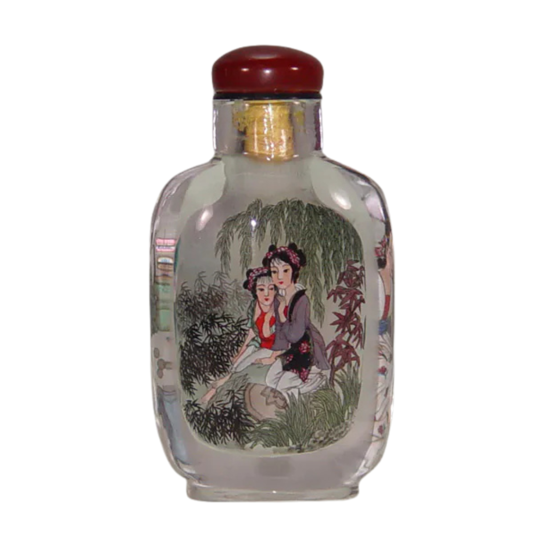 仕女圖鼻煙壺 典雅仕女凝繪古風神採與文化意蘊