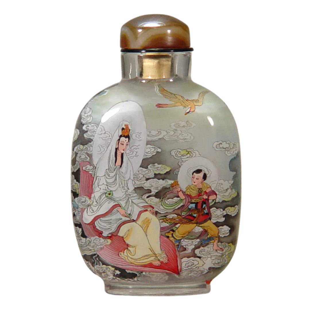 觀音鼻煙壺 慈悲觀音凝現靈性莊嚴與寧靜慈愛