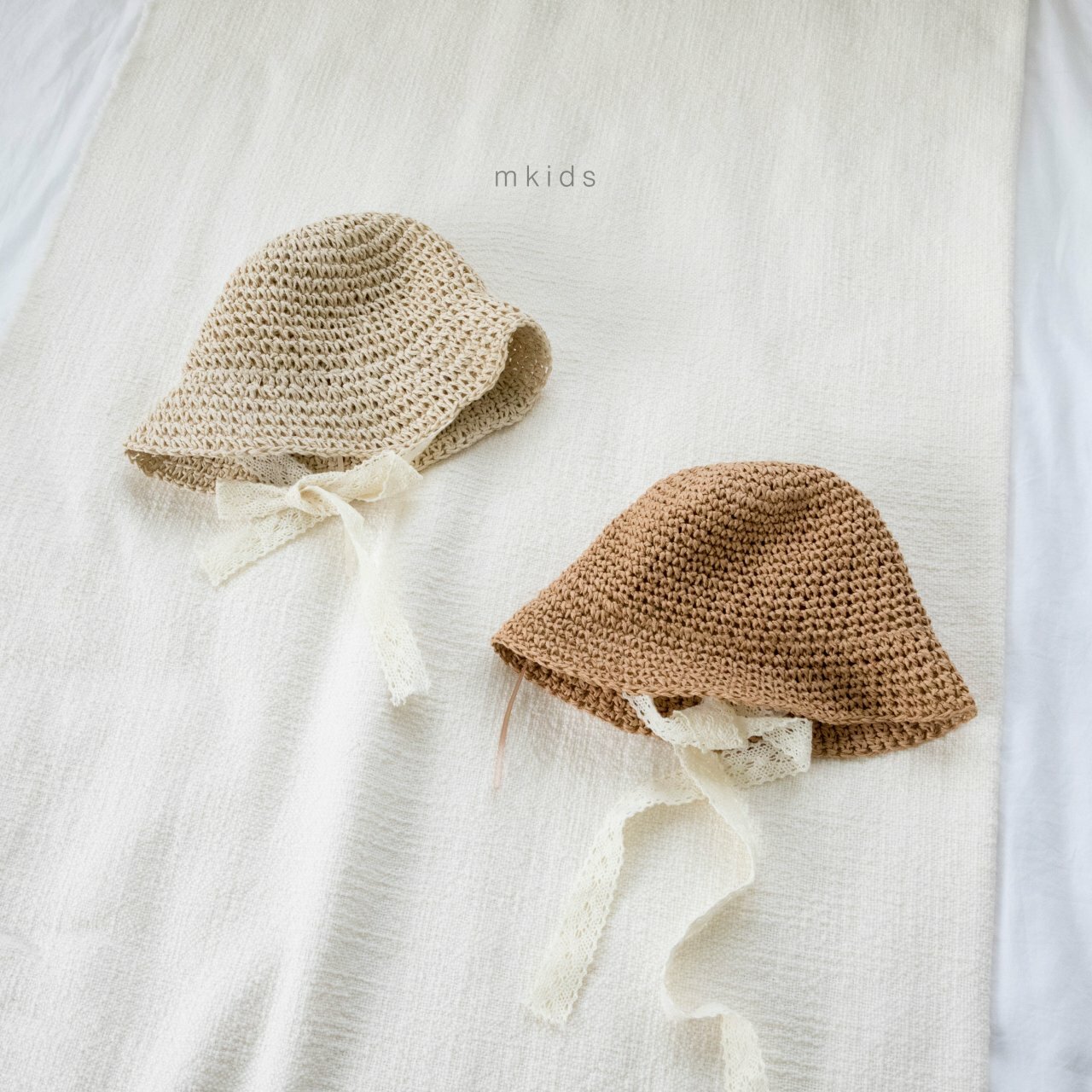 棕色現貨｜夏日慵懶綁帶鐘型草帽