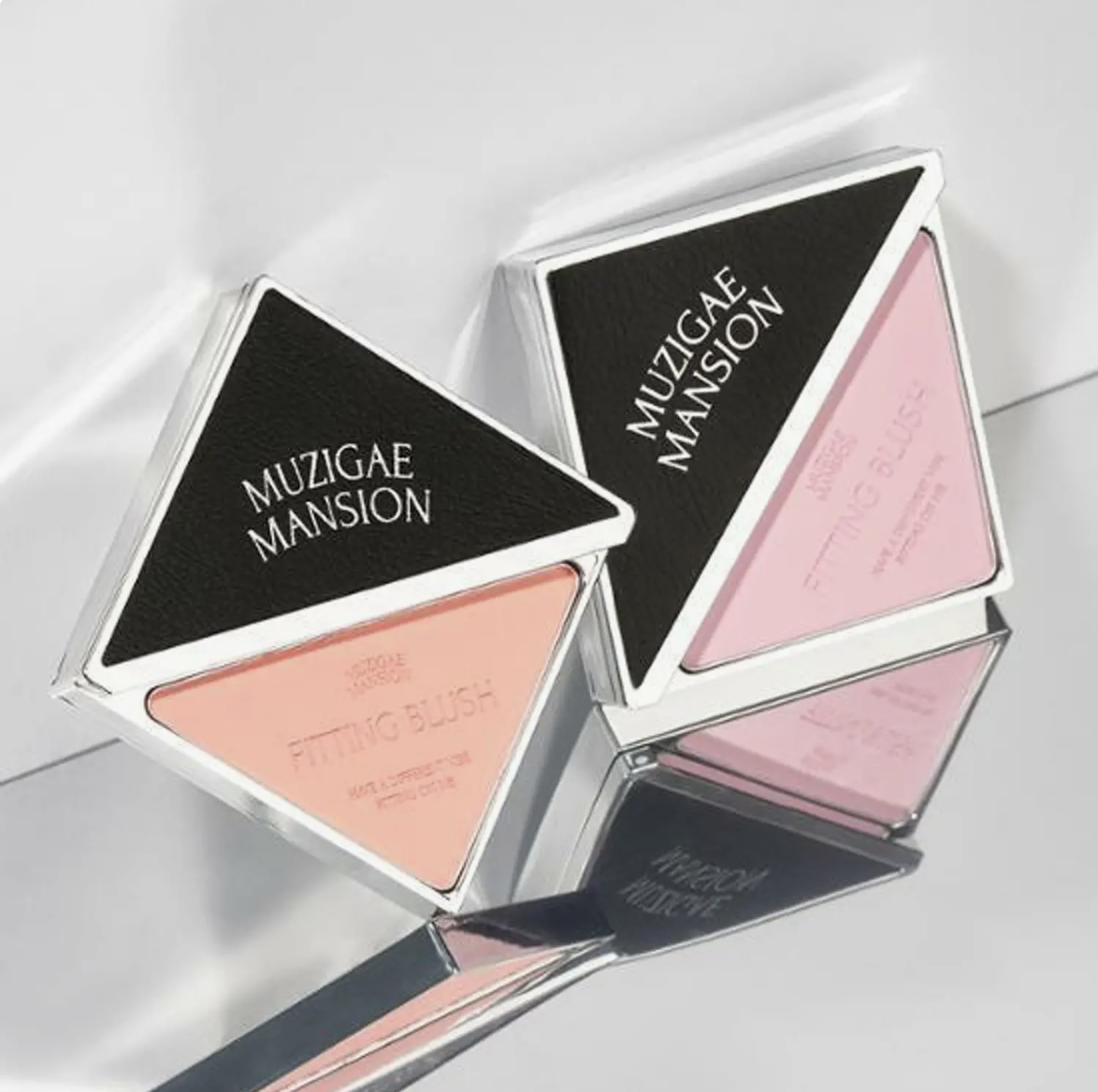 MUZIGAE MANSION 絲絨銀革三角腮紅【5款色號】