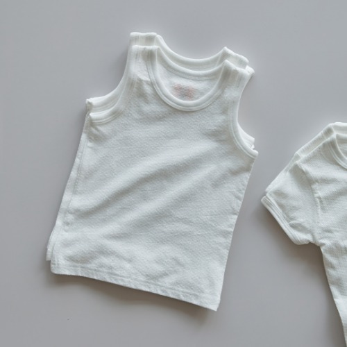 25S/S DTD純棉背心汗衫 1+1(2pcs/套)