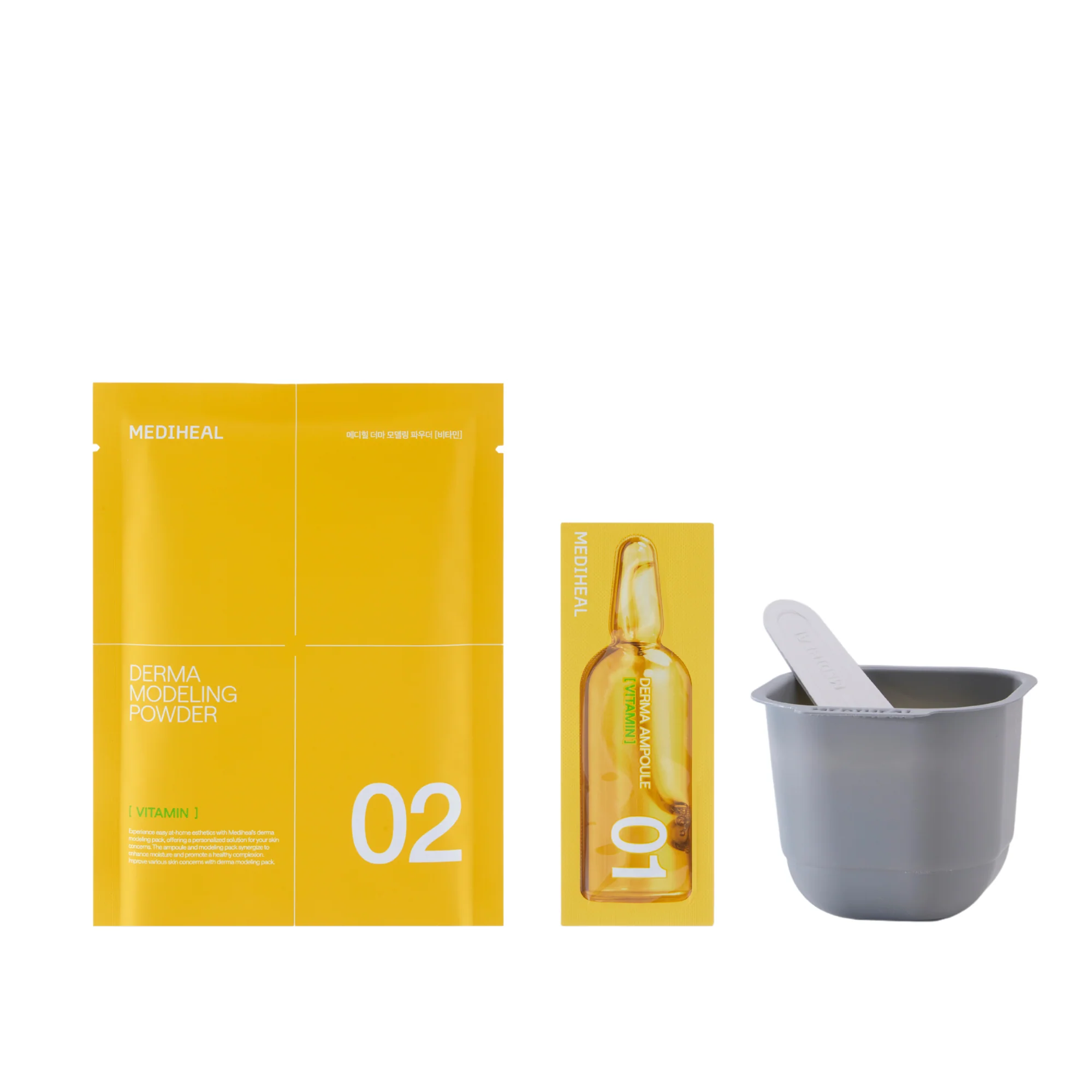 MEDIHEAL 美白提亮維他命軟膜小盒子 (內含精華+軟膜粉)