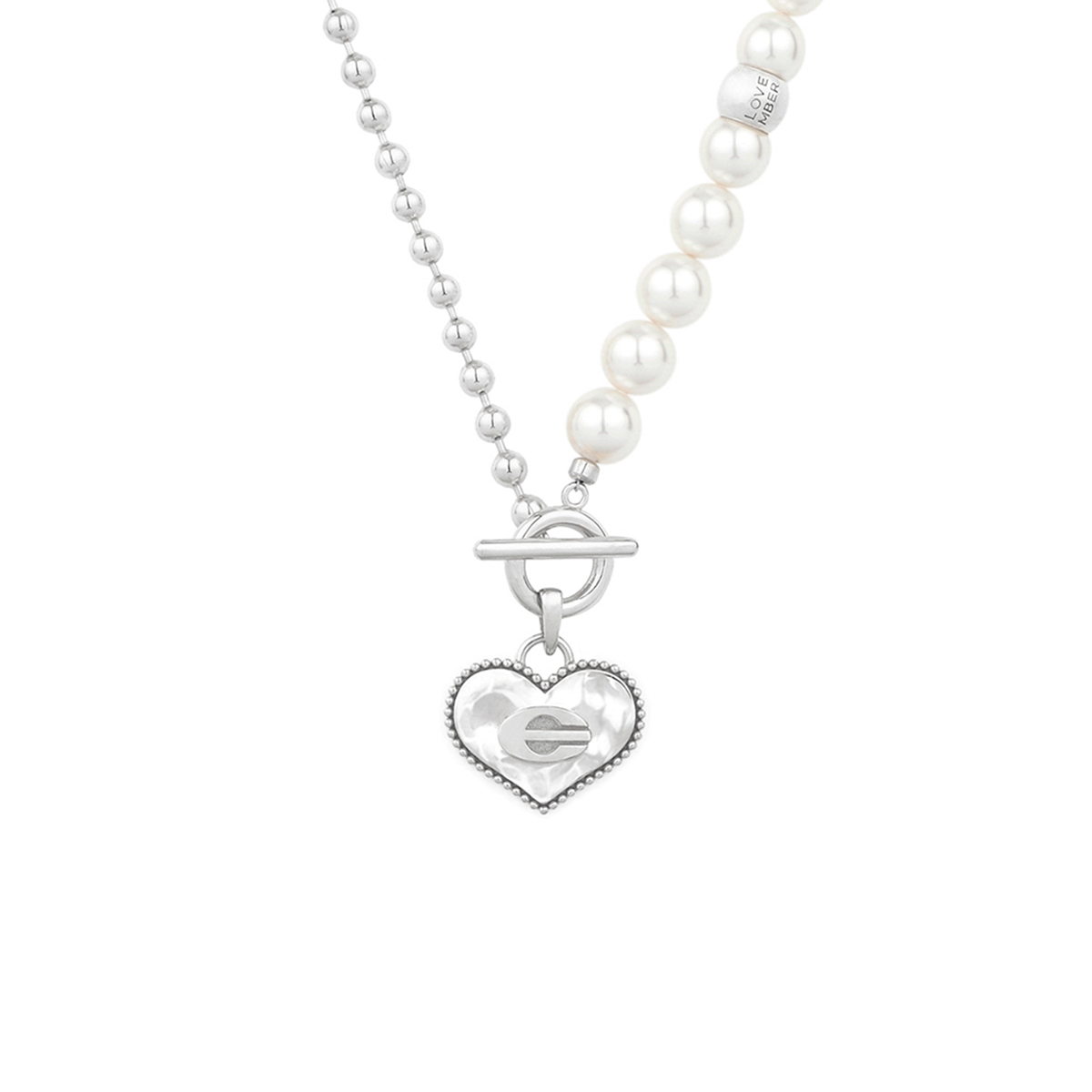 【LOVEMBER】Bumpy Heart Pearl Necklace