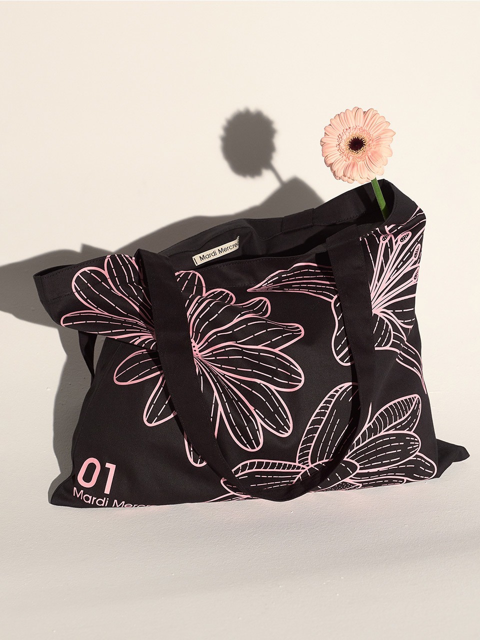 Mardi Mercredi CANVAS BAG TRIPLE FLOWER