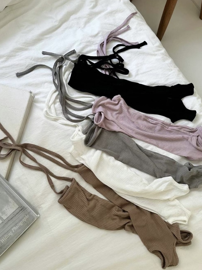 knee-high Tencel socks with straps