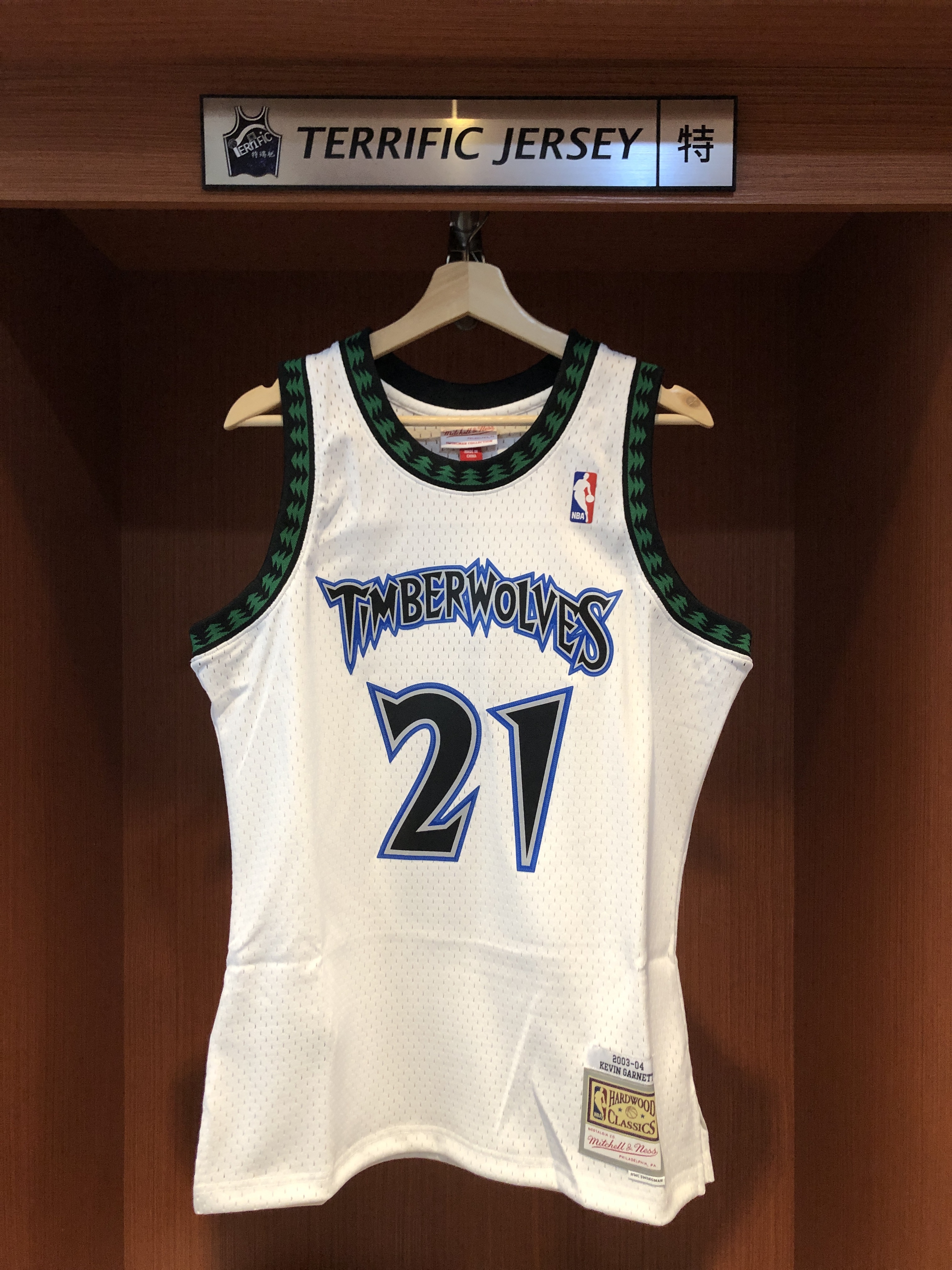 NBA球衣 Kevin Garnett 明尼蘇達灰狼白 03-04 M&N Swingman G2 球迷版 熱轉印 全新