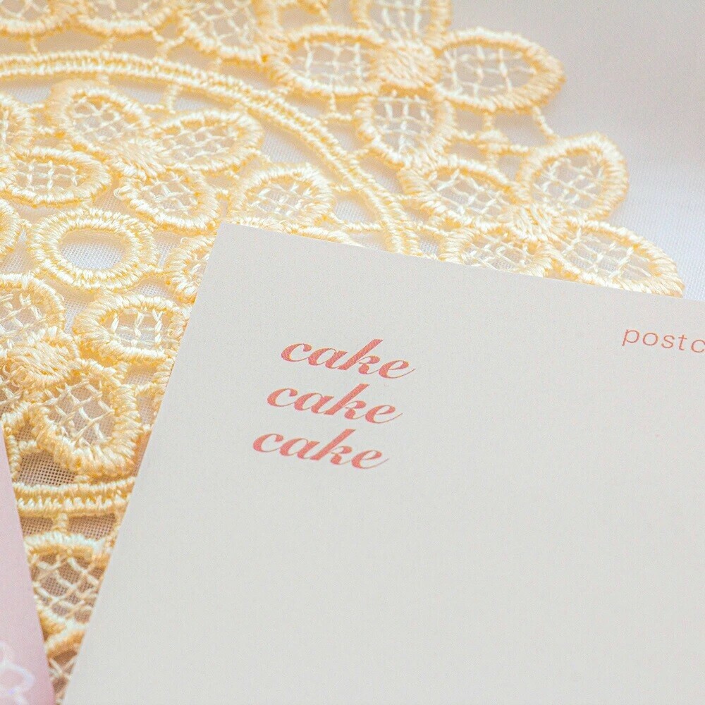 草莓蛋糕 生日快樂 燙金明信片｜日本ROKKAKU