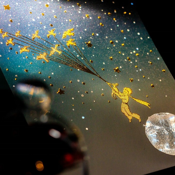 小王子_候鳥 燙金明信片｜日本ROKKAKU