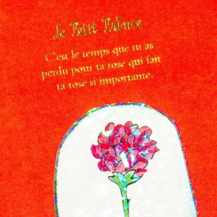 小王子_玫瑰 燙金明信片｜日本ROKKAKU