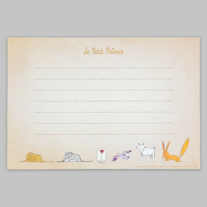 小王子_麵包樹 燙金信紙信封組｜日本ROKKAKU