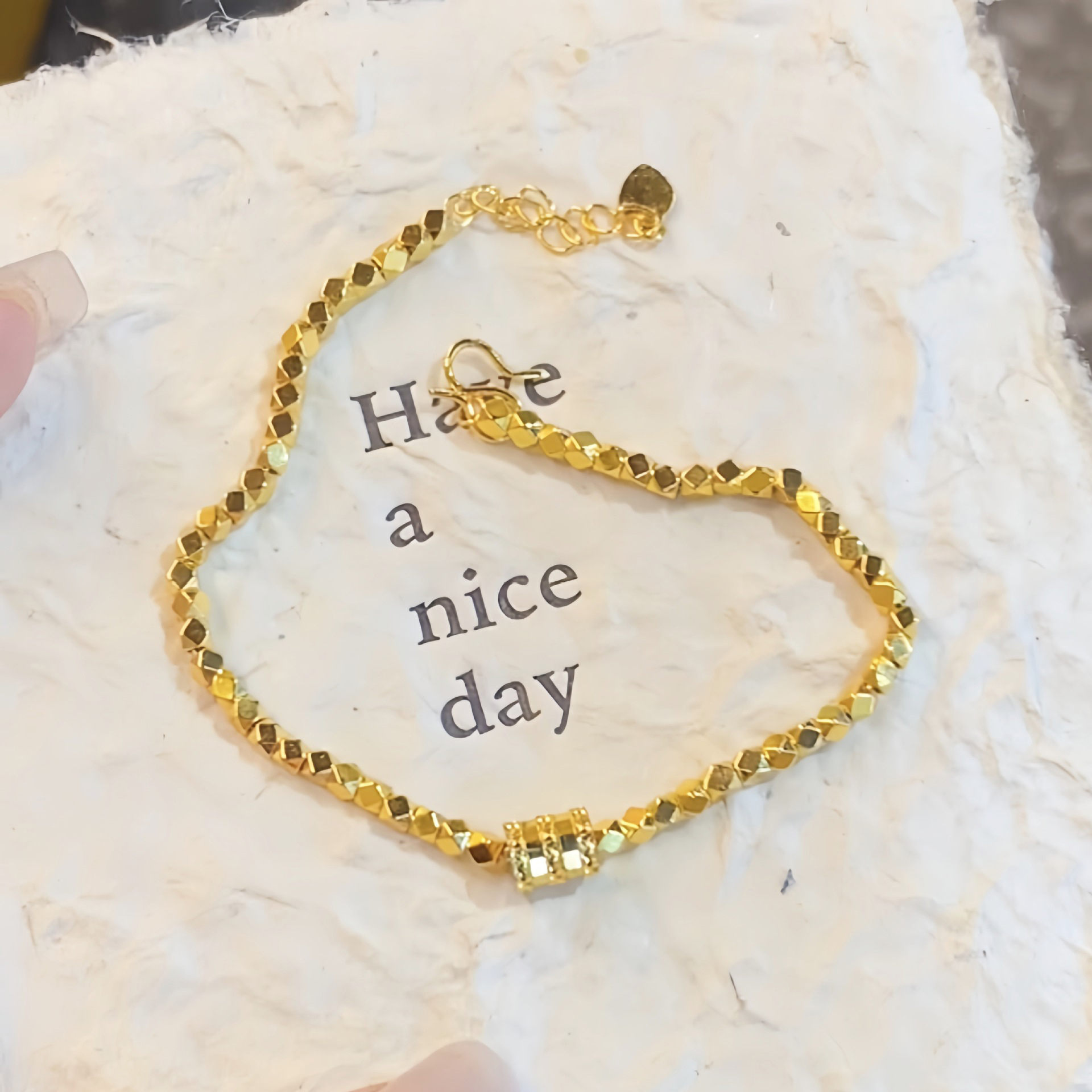 【金輝】家財萬貫古法沙金碎金子手鍊