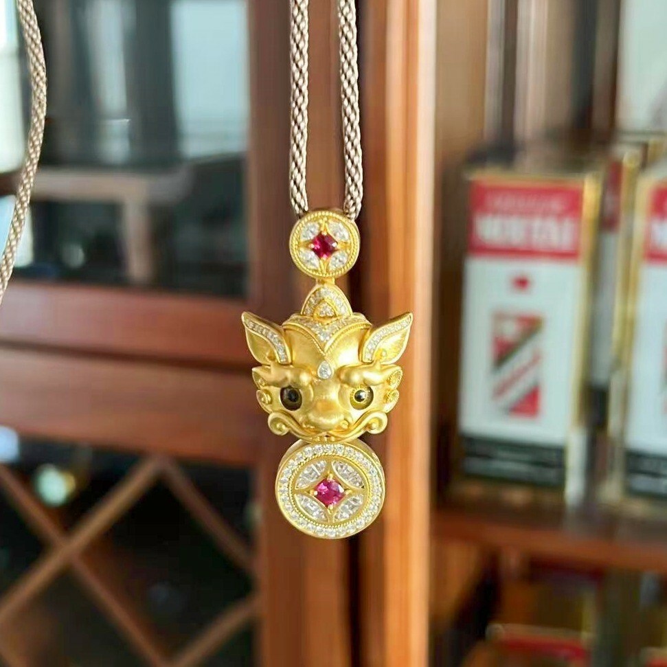 【金輝】鑲鑽招財轉運貔貅項鍊