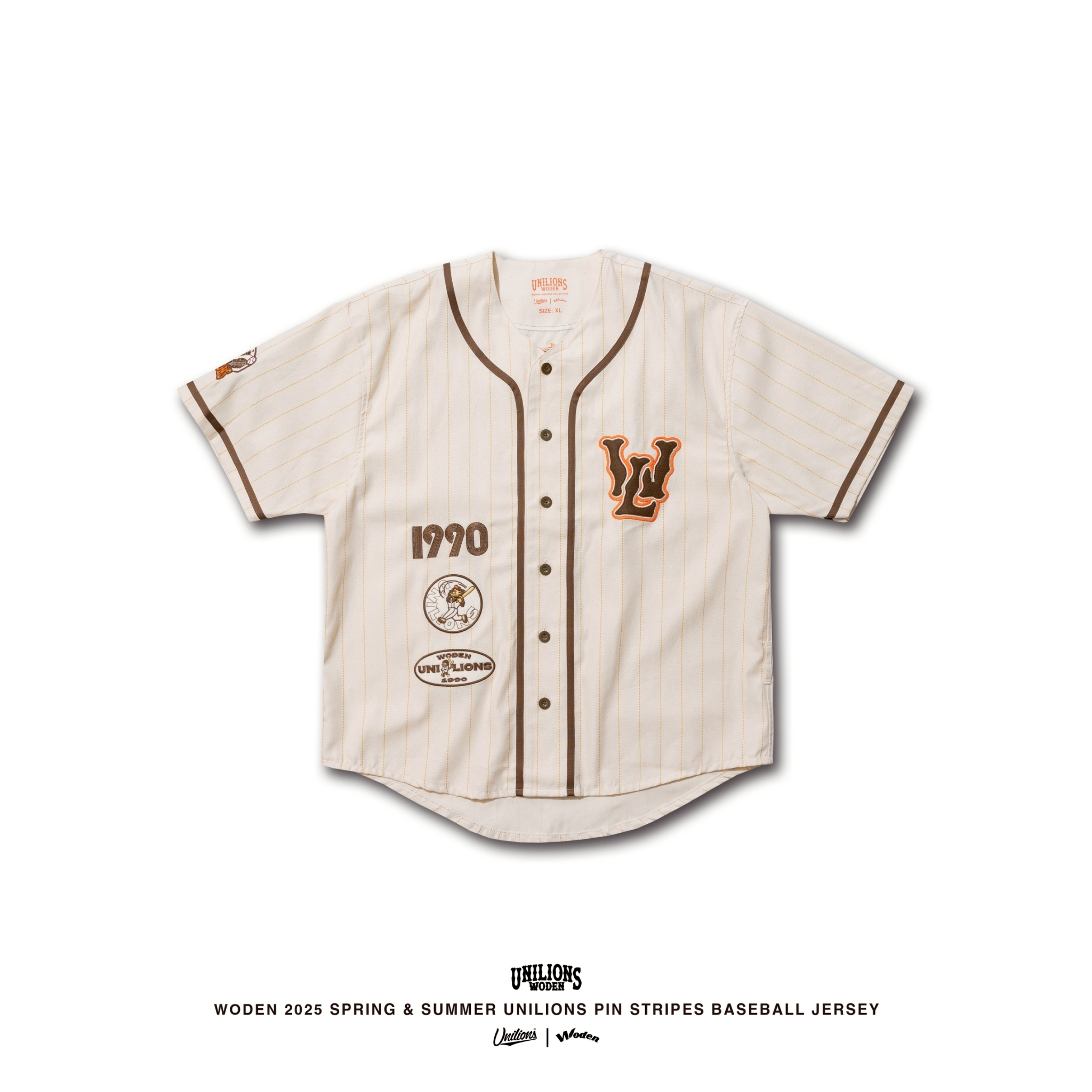 <最後現貨釋出> WD 25SS 015 X Unilions stripes Baseball Jersey