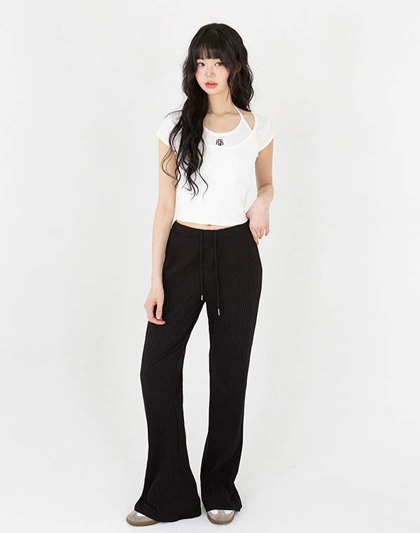 預訂｜MUAHMUAH KNIT BOOTSCUT BANDING PANTS