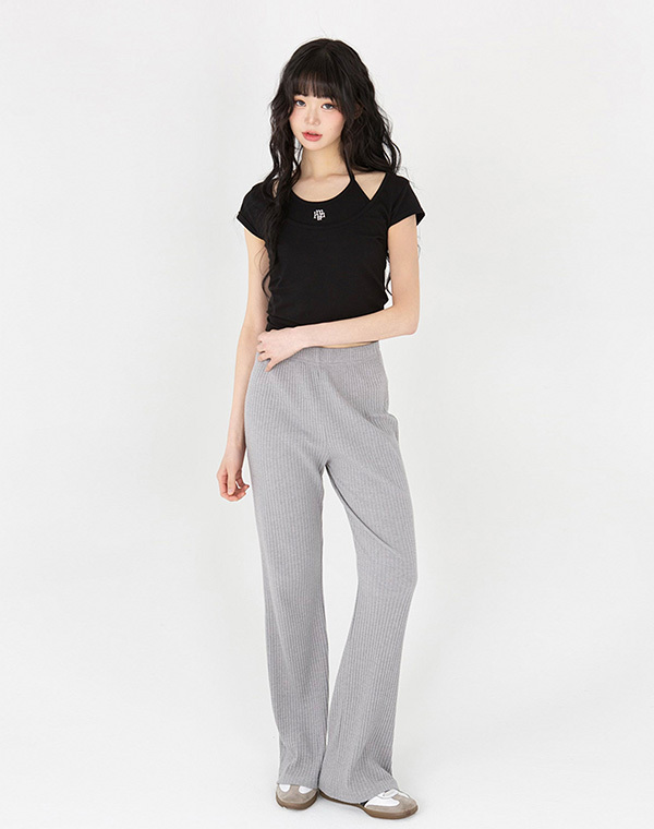 預訂｜MUAHMUAH KNIT BOOTSCUT BANDING PANTS