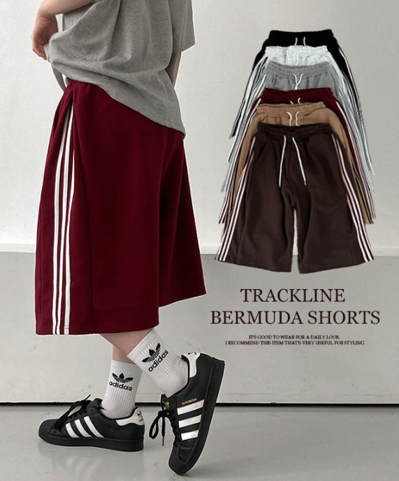 夏季預訂｜三線針褶寬百慕達短褲