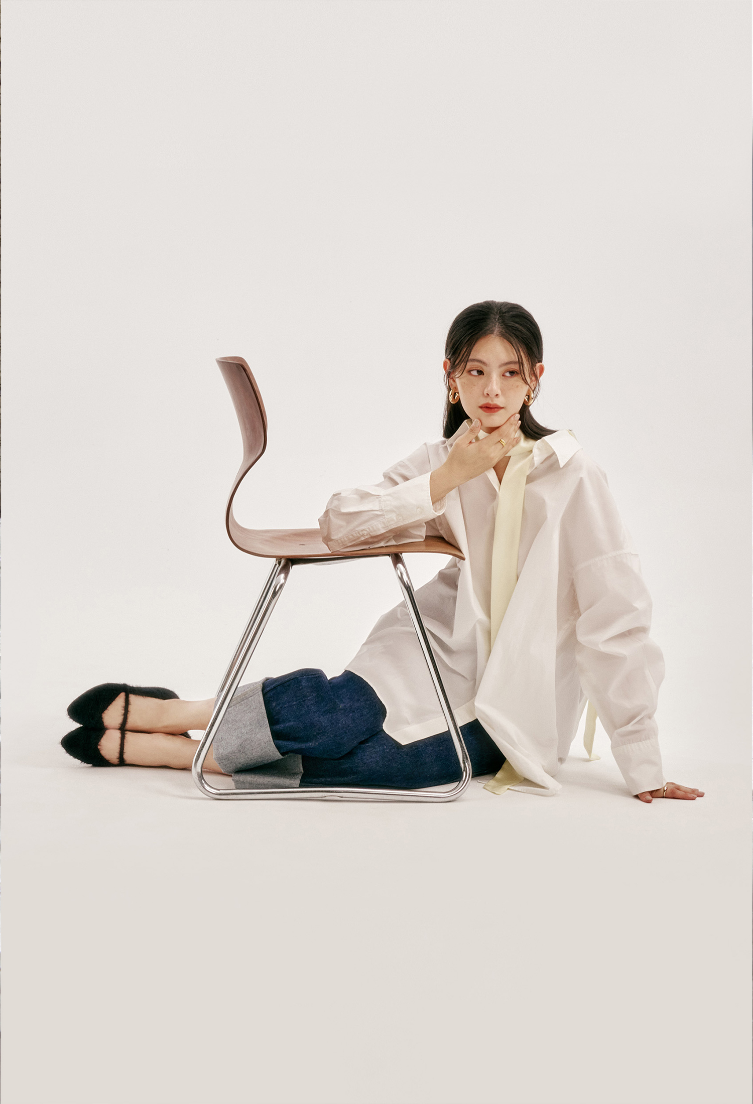 娃娃毛海平底鞋 經典黑