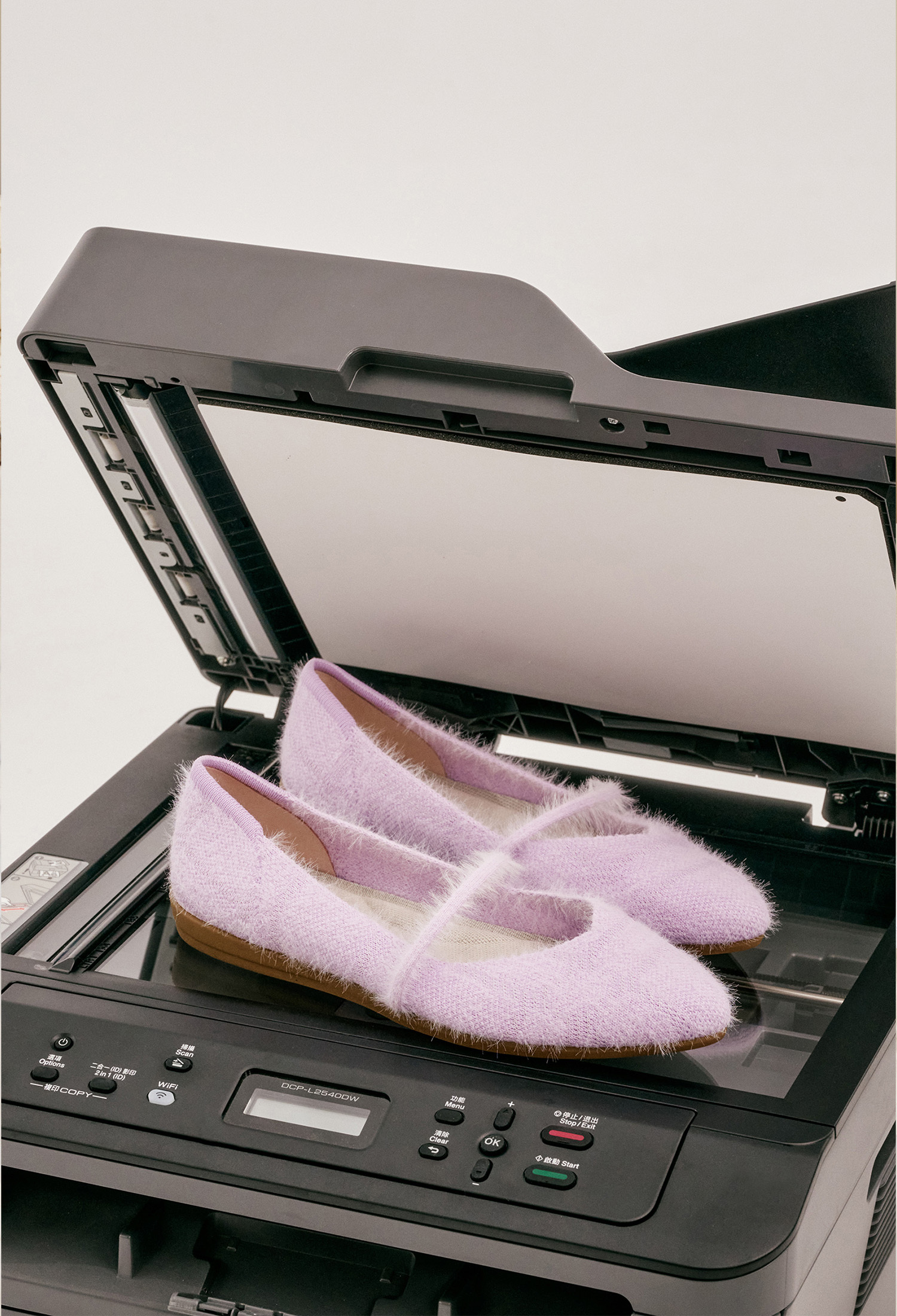 娃娃毛海平底鞋 薰衣草