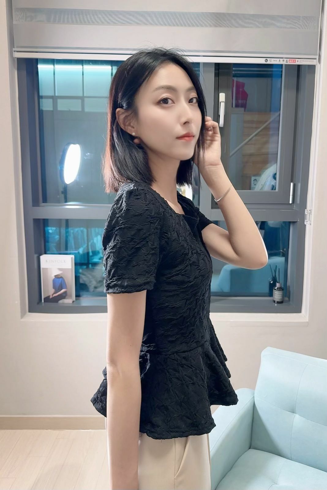 TOP#7090🤍海綿裙擺上衣