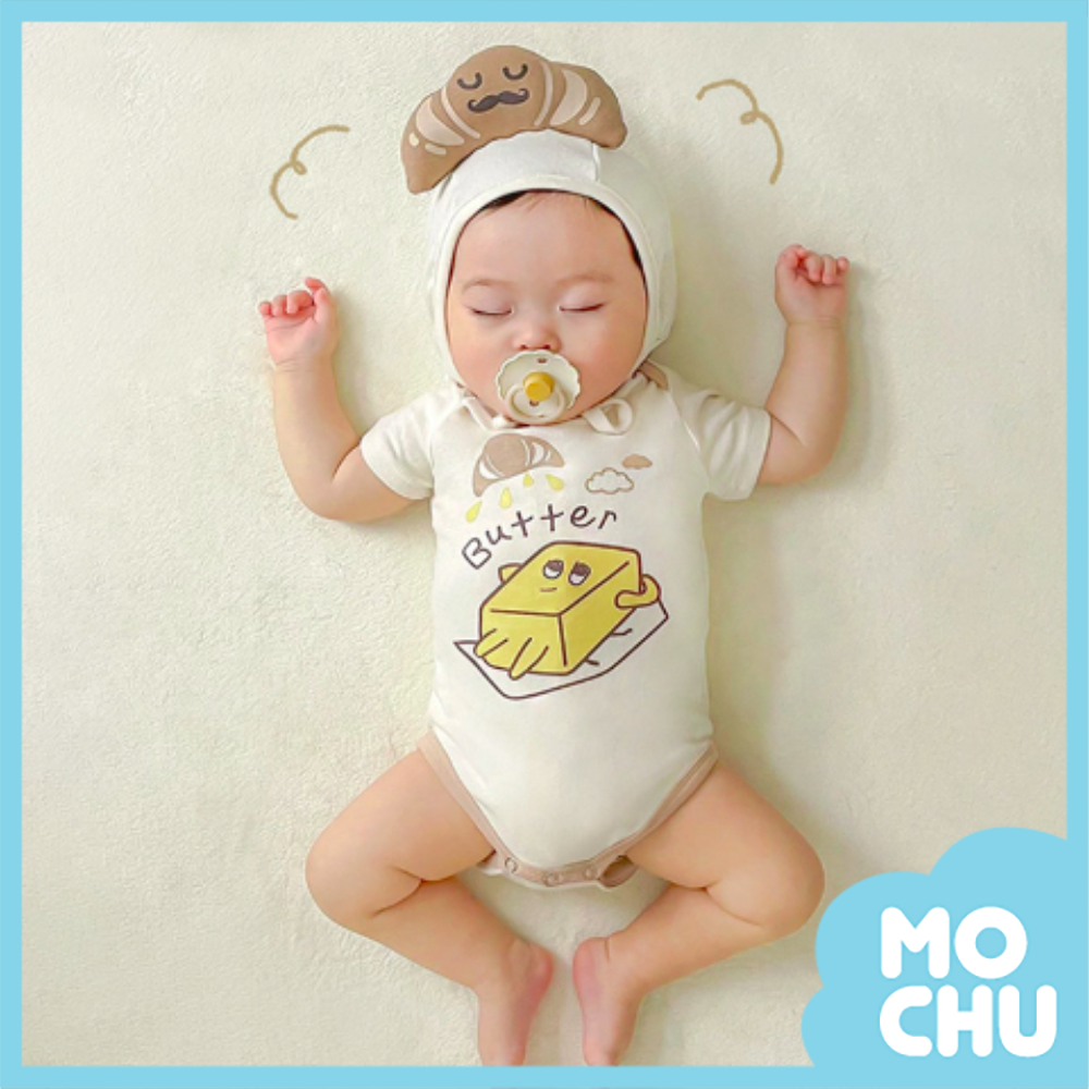 奶油牛角包短袖包屁衣