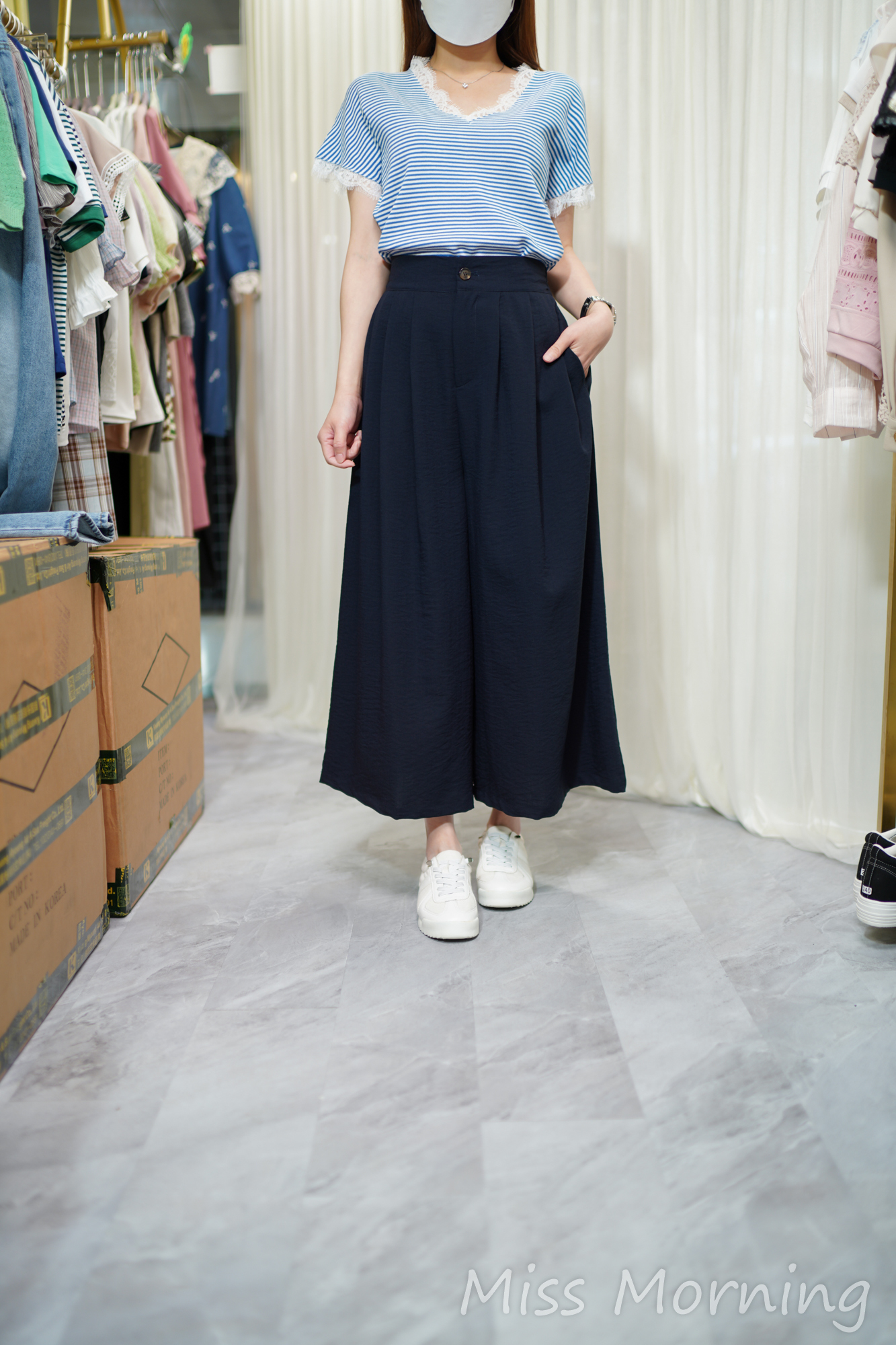 好手感LaceV領上衣(14514)