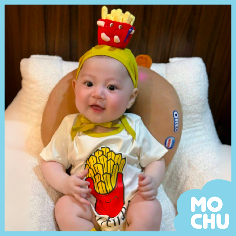 微笑薯條短袖包屁衣