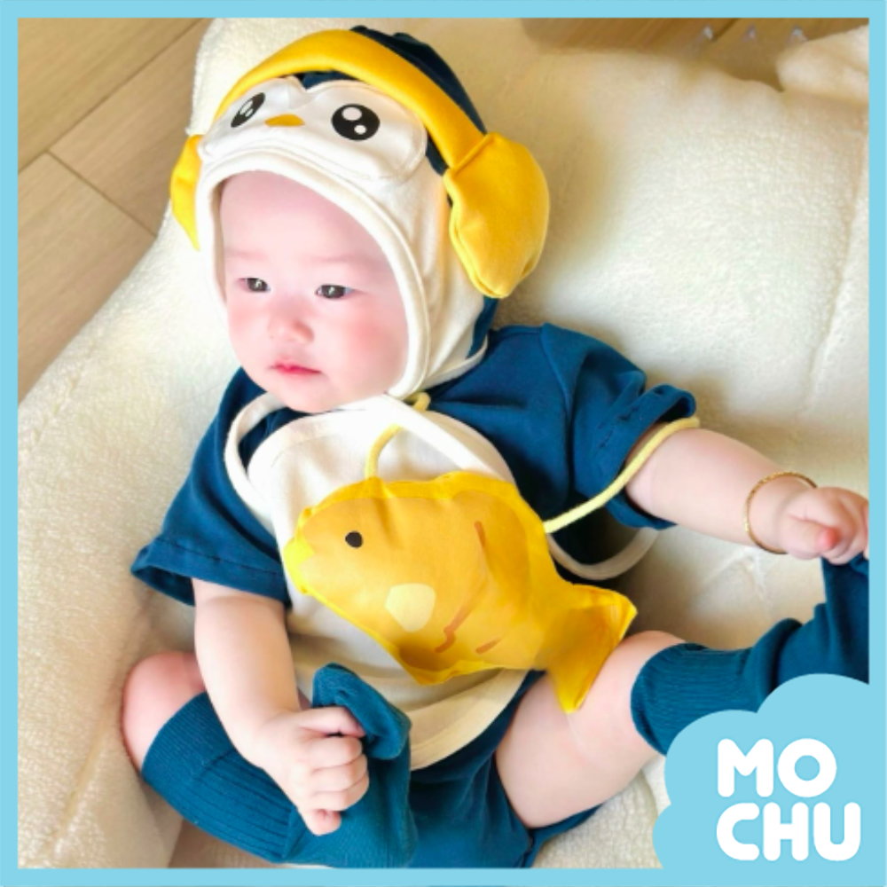 企鵝寶寶造型包屁衣三件組