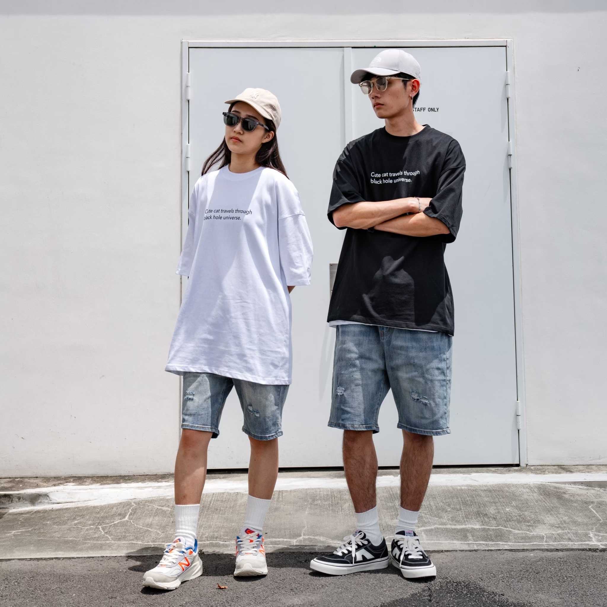 #預購 SBG 彈力 刷破 補釘牛仔短褲 070