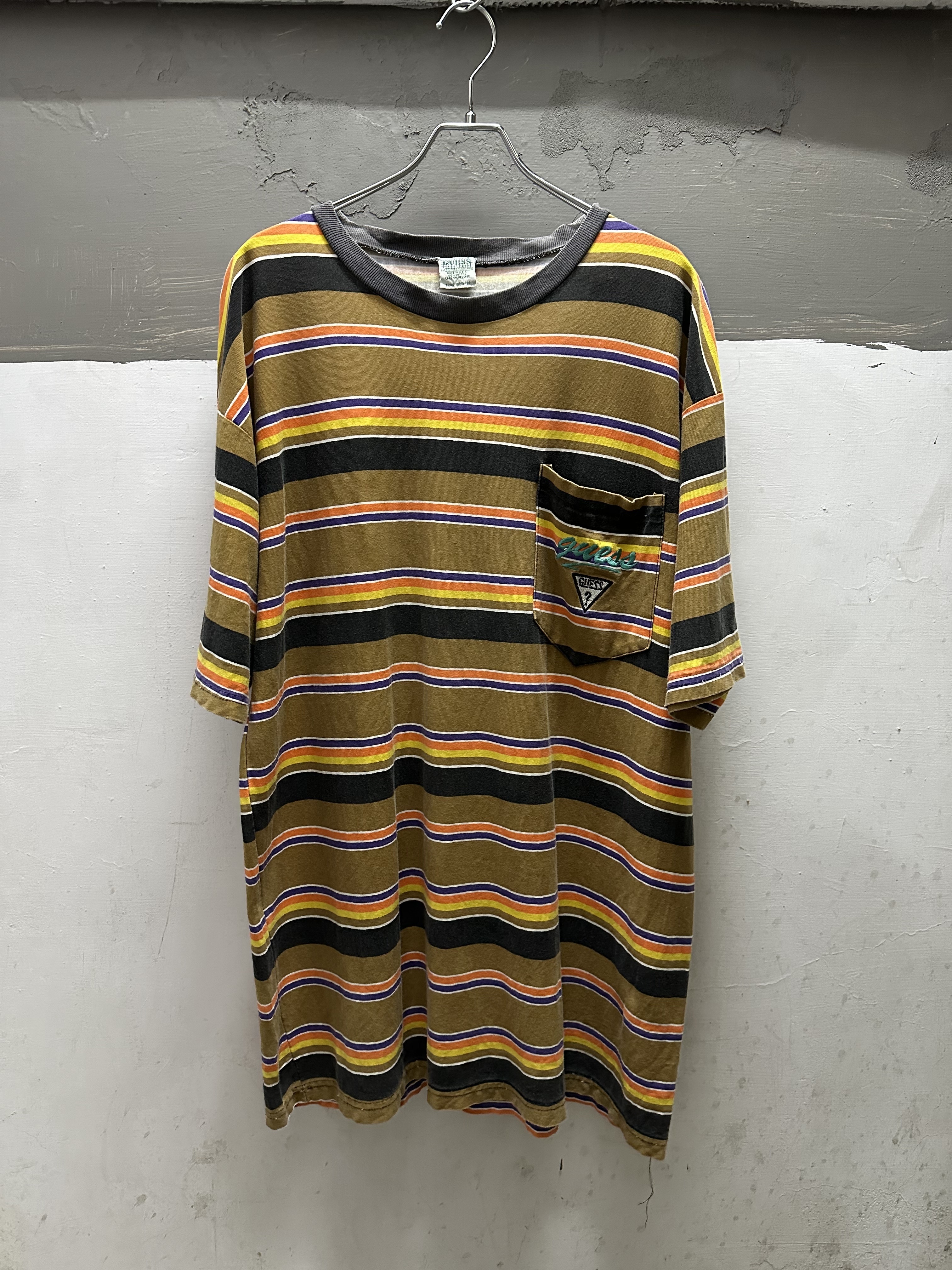 80s GUESS Border Pocket Tee Made in USA