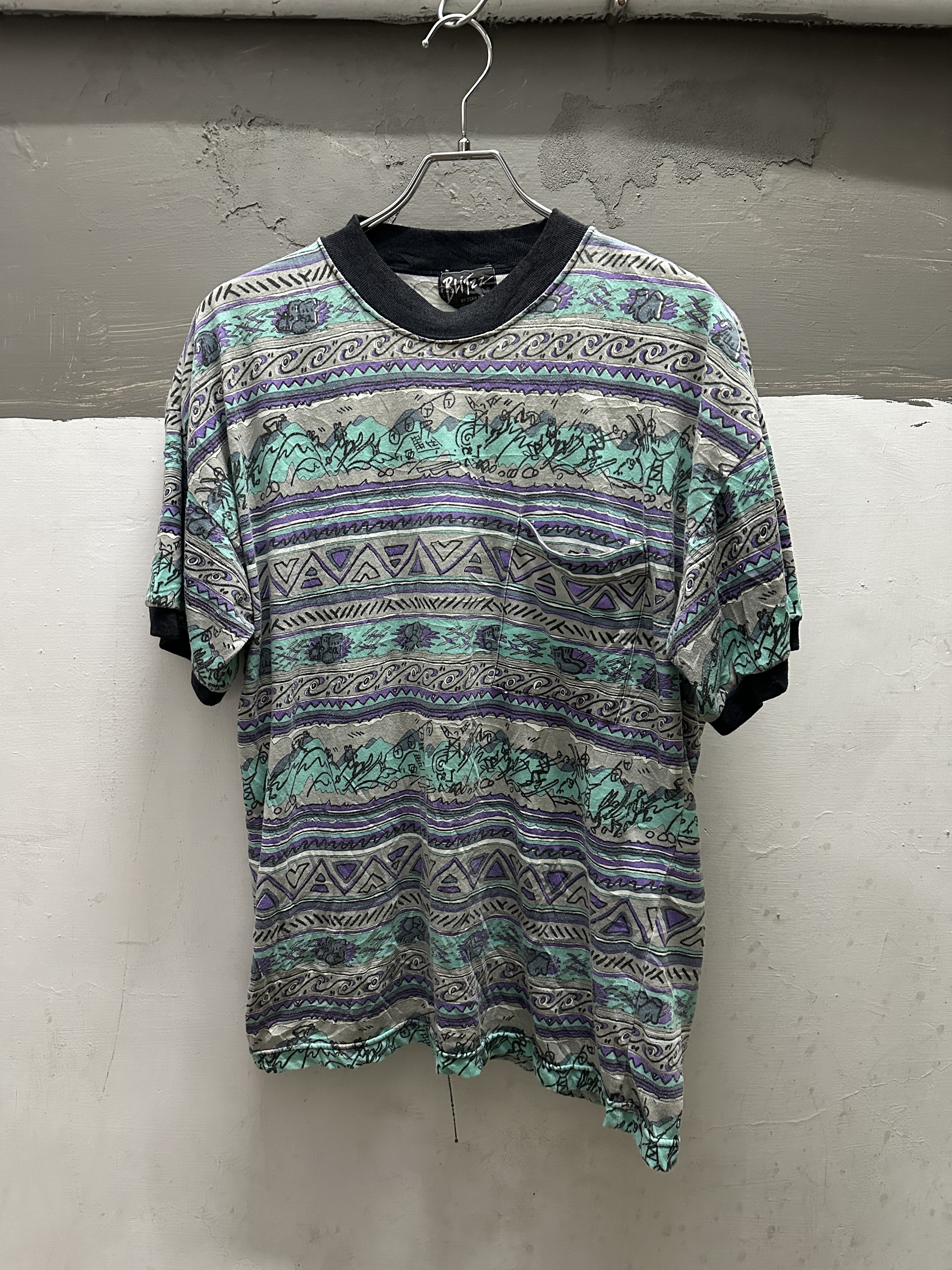 90s BliTzz Pocket Surf Tee Made in Hong Kong