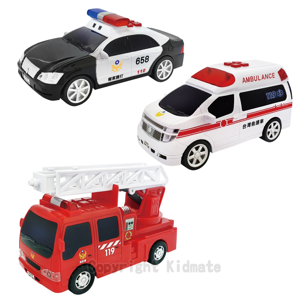 《 KIDMATE 》 台灣好車隊-3入救援組(中英版) KIDMATE