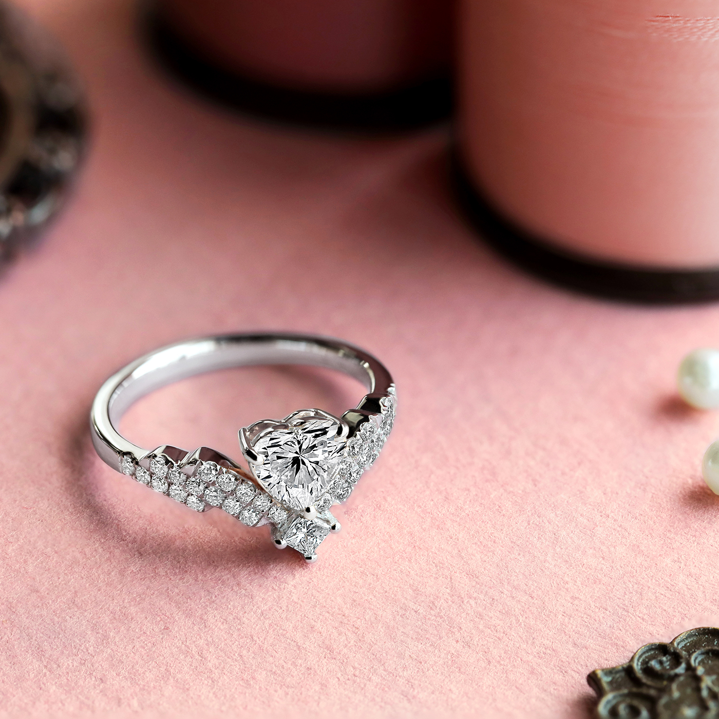 維多利亞之翼｜不朽 — GIA1克拉心形鑽戒