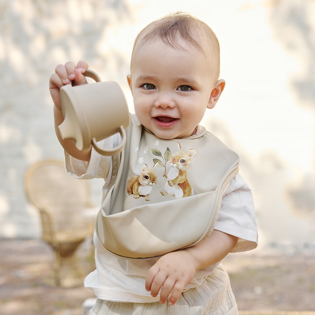 Elodie Details 防水口袋圍兜-兔寶貝(Bunny Darling)