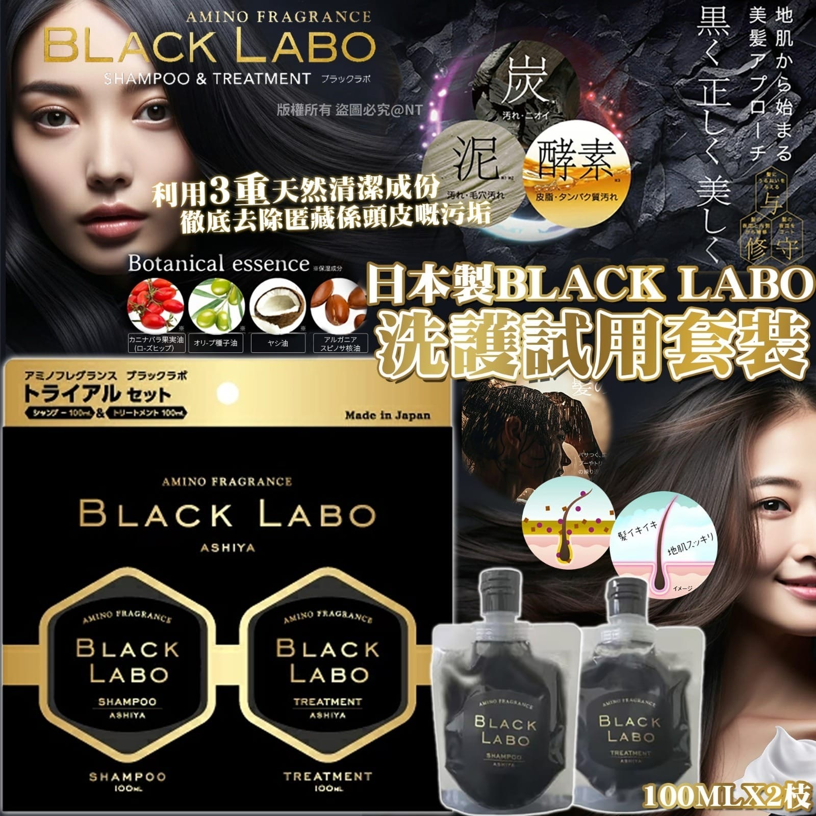 日本製BLACK LABO洗護試用套裝