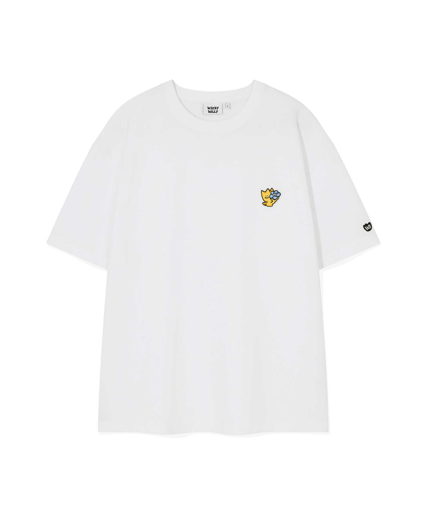 #韓國連線預購 Wacky willy 刺繡LOGO 圓領短踢 4色