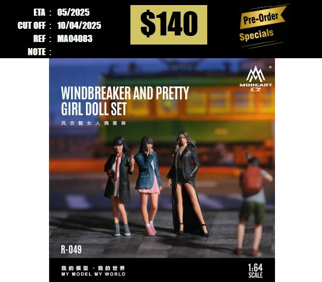 PO-$140 * MOREART * 1:64 FIGURE - WINDBREAKER AND PRETTY FIGURE SET(MO223049) [OD08/04]