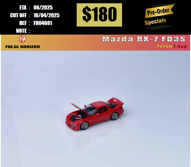 PO-$180 * FH * 1:64 MAZDA RX-7 FD3S A SPEC MAZDA SPEED RED [OD08/04]