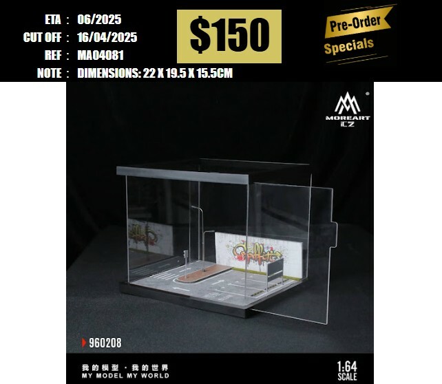 PO-$150 * MOREART * 1:64 DIORAMA - STREET SCENE ASSEMBLY SERIES 08(MO960208) [OD08/04]