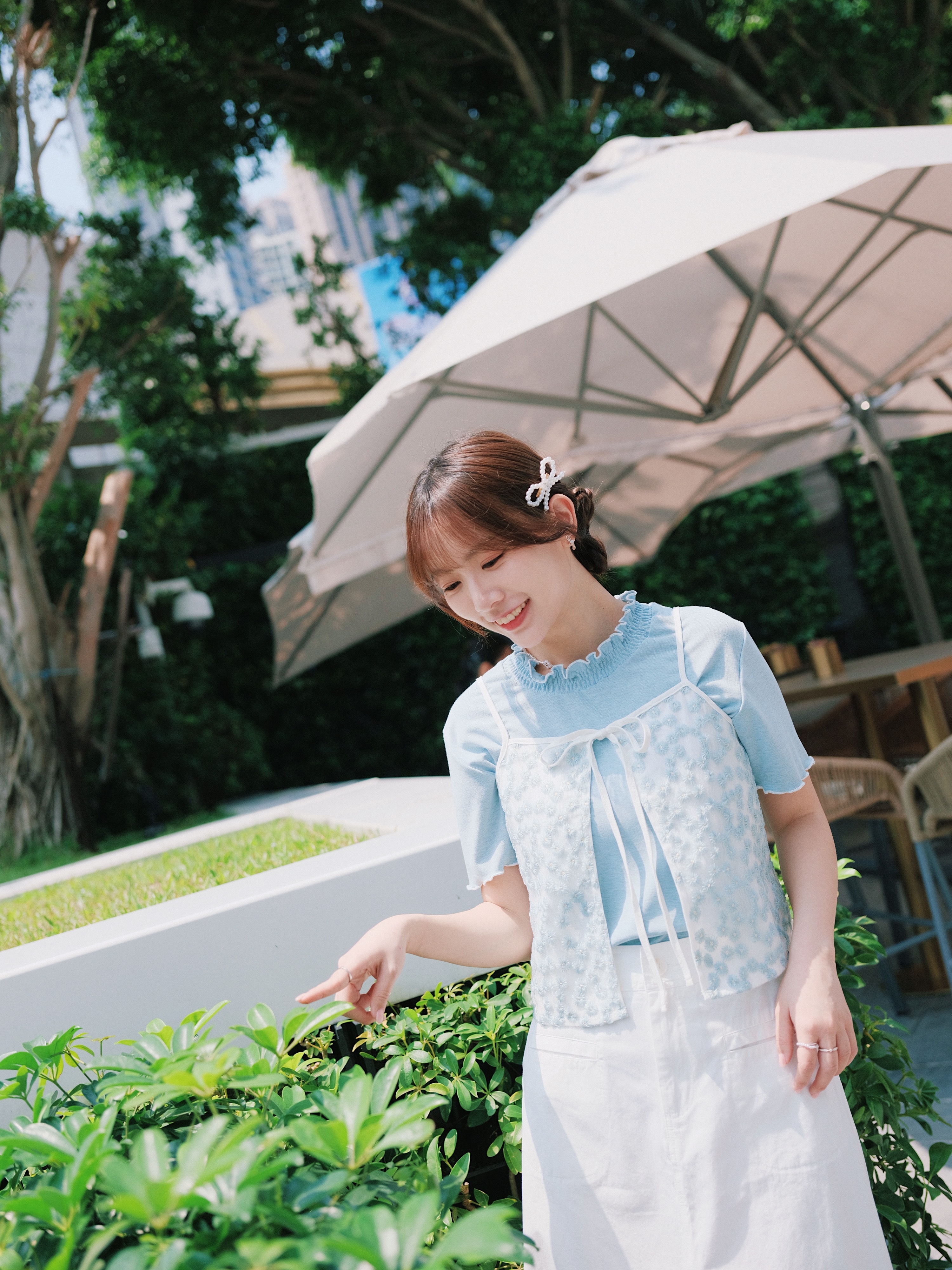 三色 / 小雛菊透感綁帶馬甲 / Daisy Sheer Vest