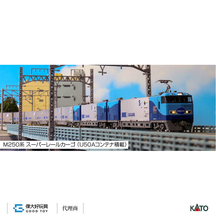 KATO 10-1721 特急貨櫃電車 M250系 Super Rail Cargo (搭載U50A貨櫃) 基本 (4輛)
