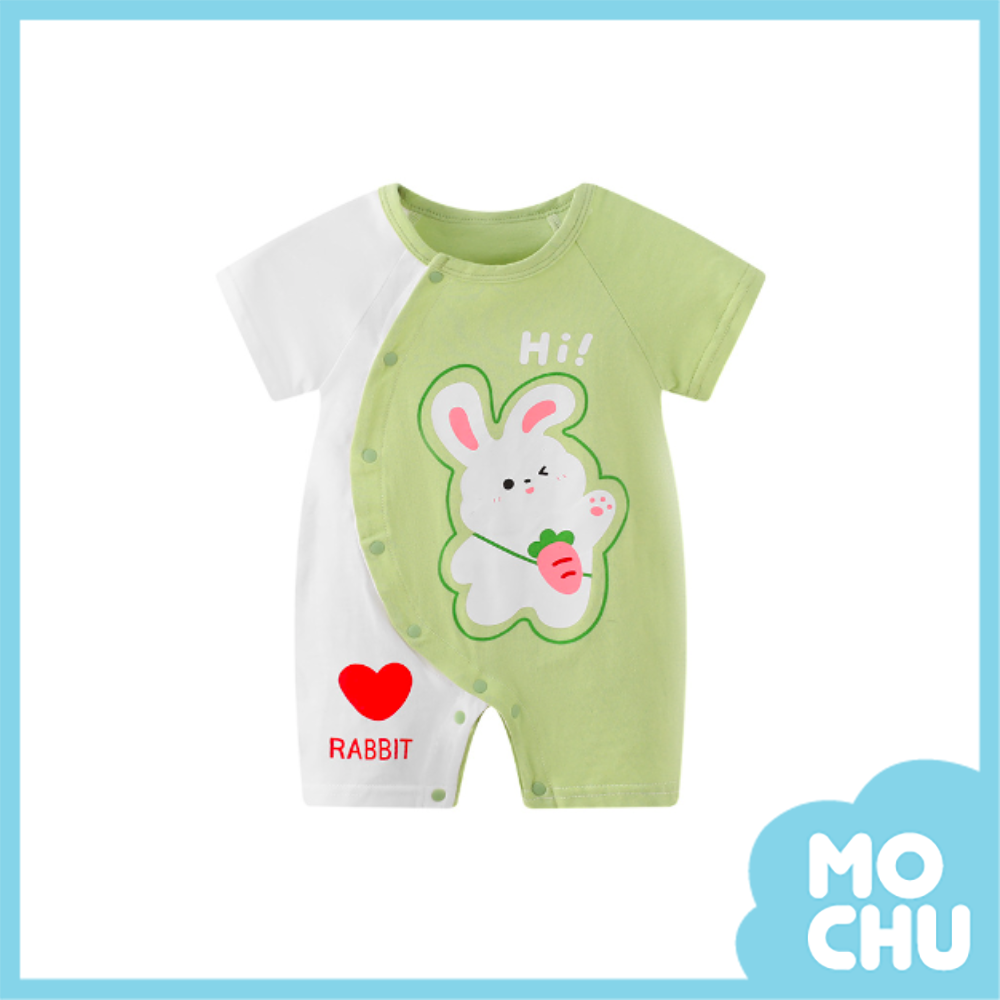 綠兔子短袖連身衣