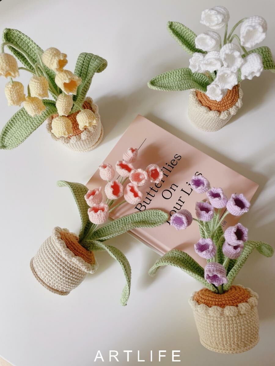 (特惠) 手工針織小花盆