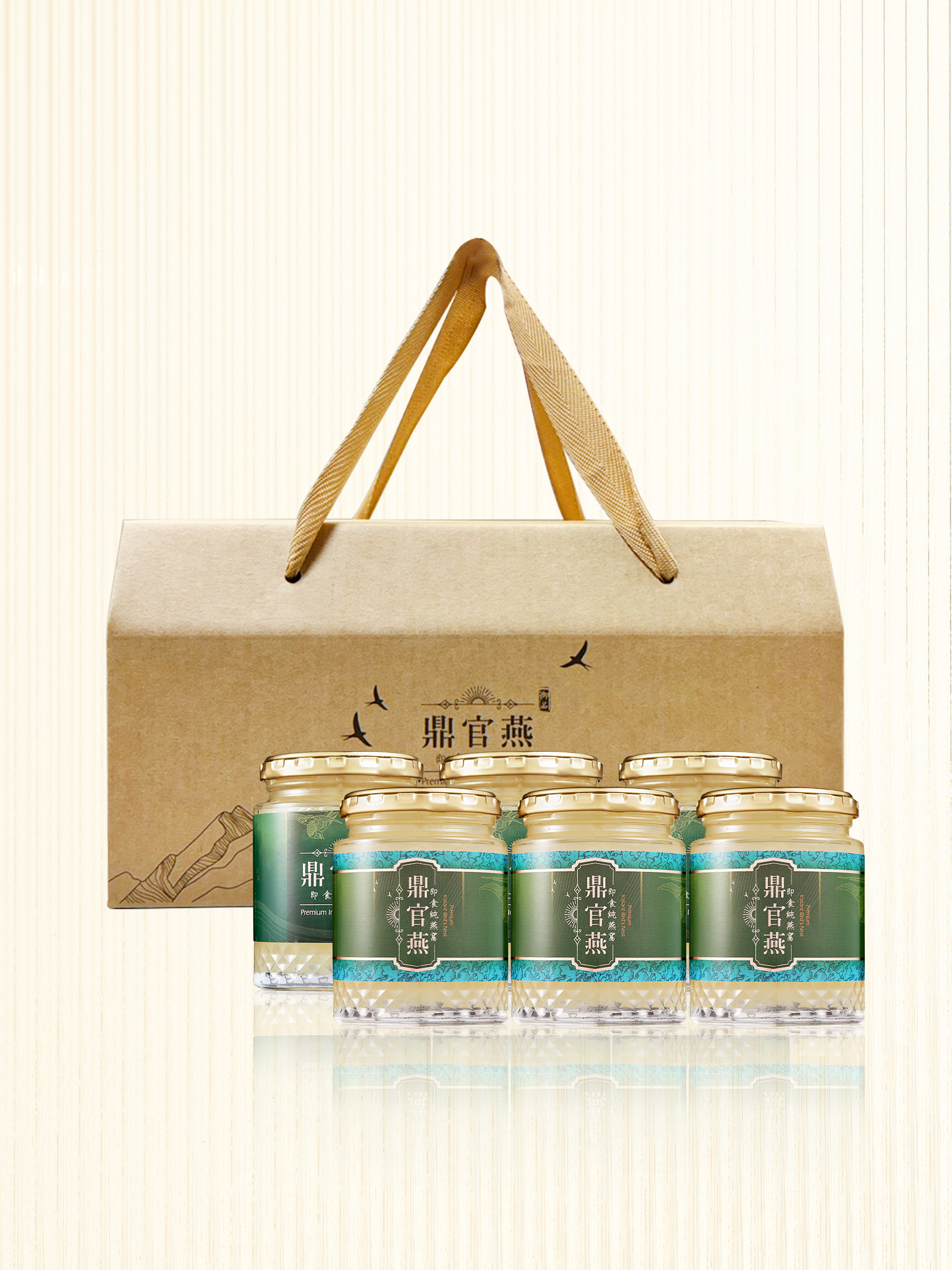 【鼎官燕】即食純燕窩-手提環保六入盒（240g×6入）