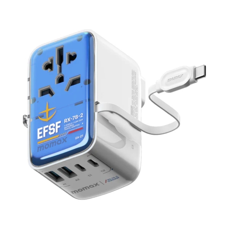 Momax 1-World+ Flow 35W 伸缩充電線旅行插座 (70厘米)