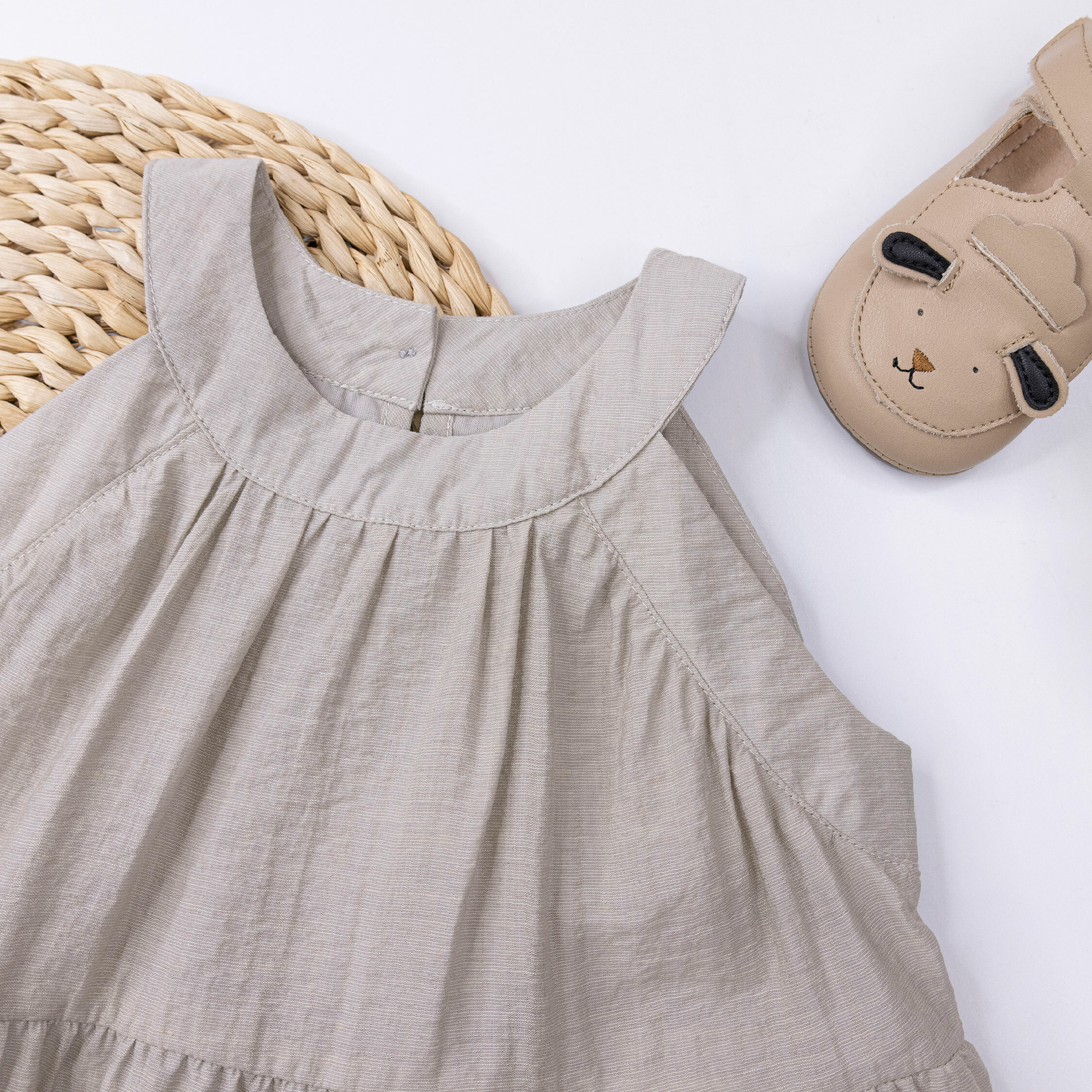 【H50126】氣質韓系削肩層次洋裝