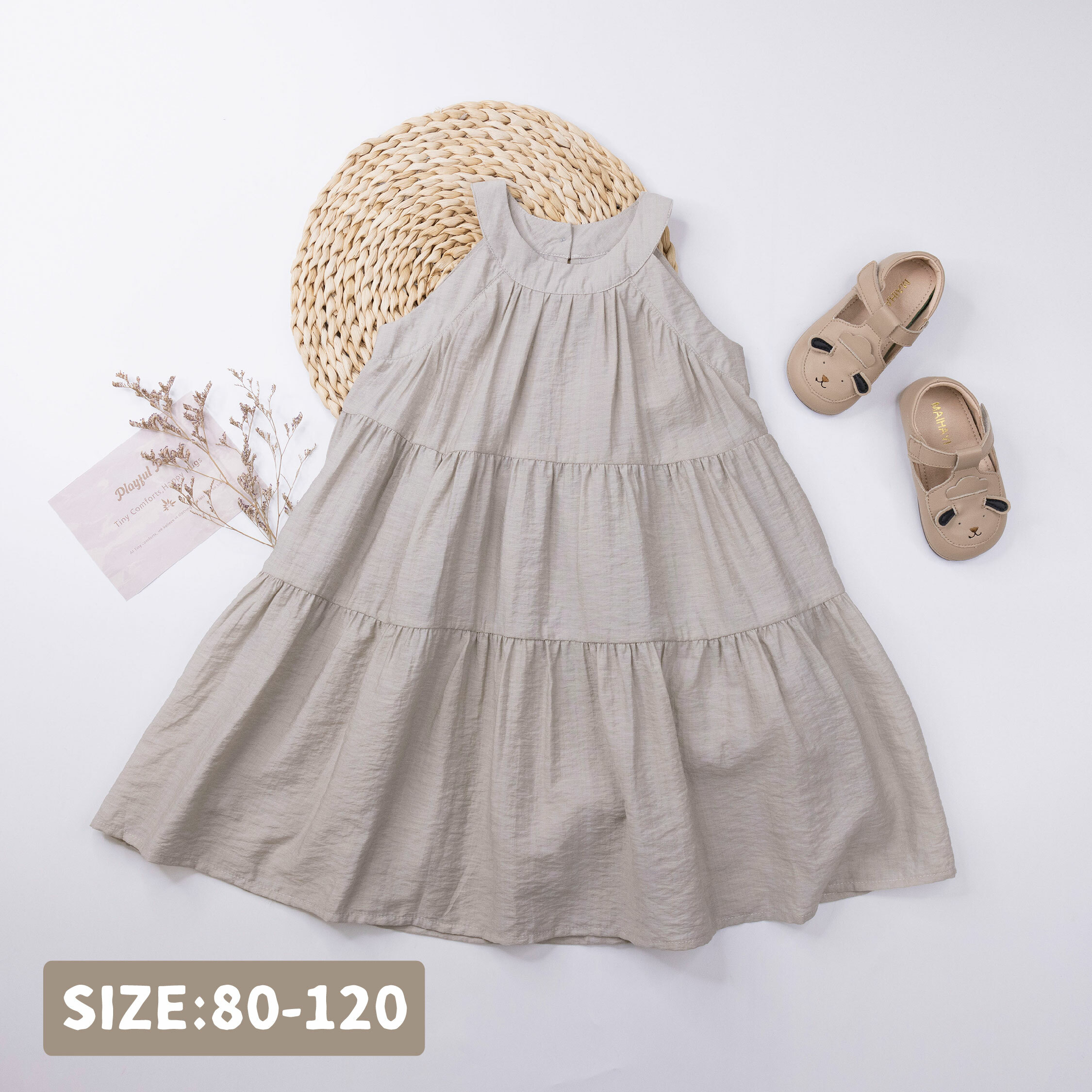 【H50126】氣質韓系削肩層次洋裝