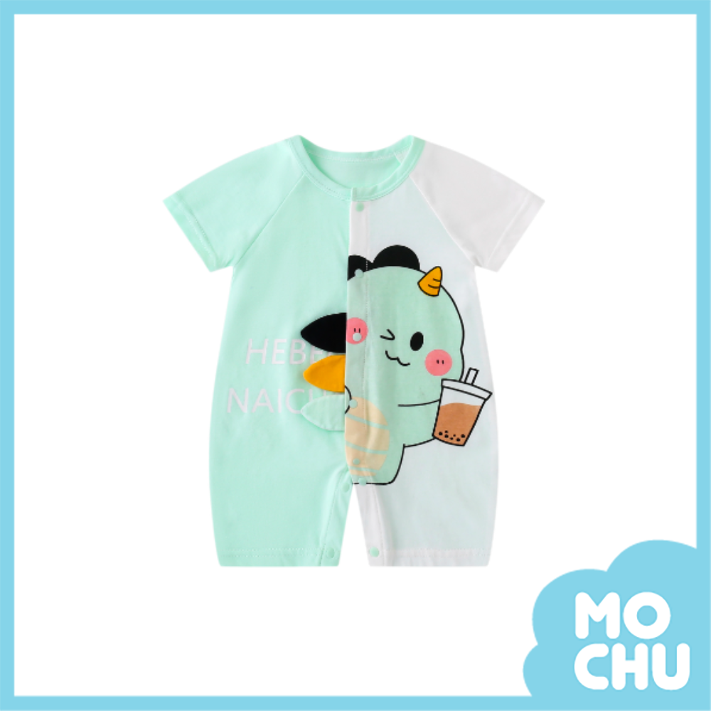 綠色獨角獸短袖連身衣