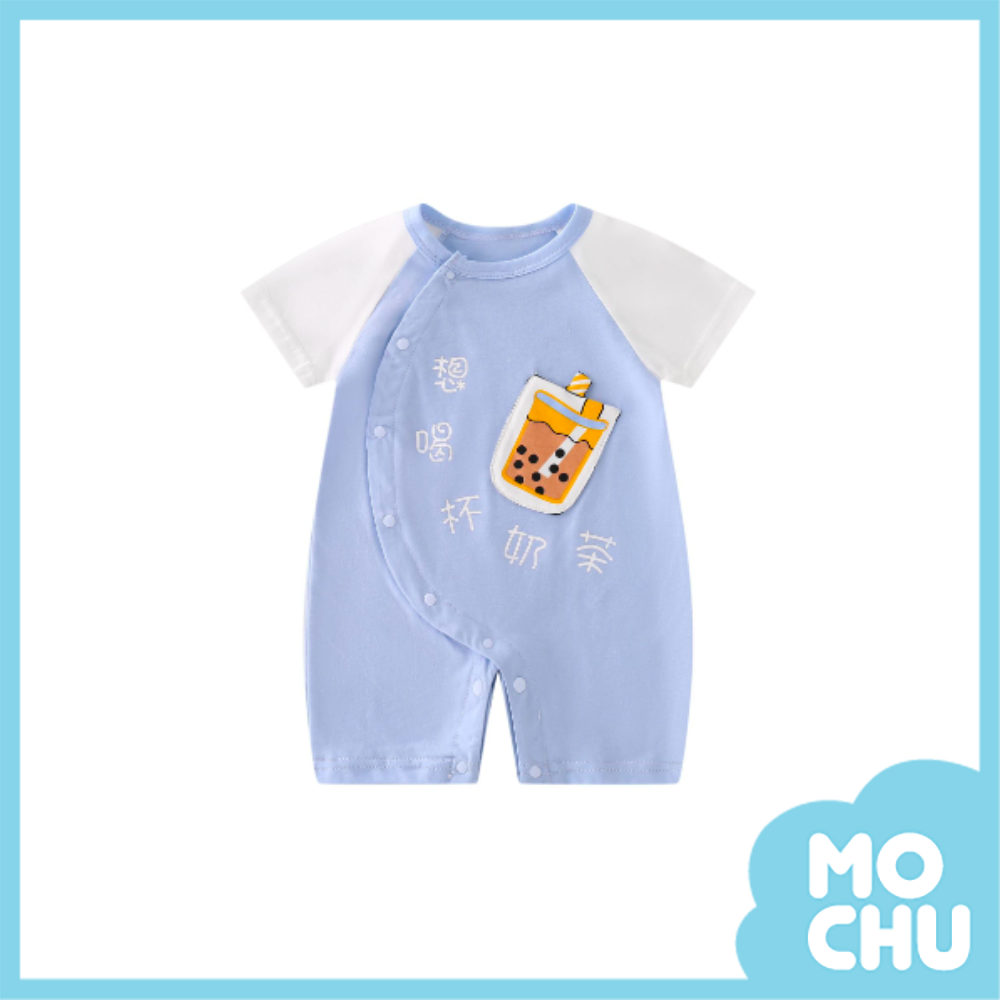 奶茶短袖連身衣