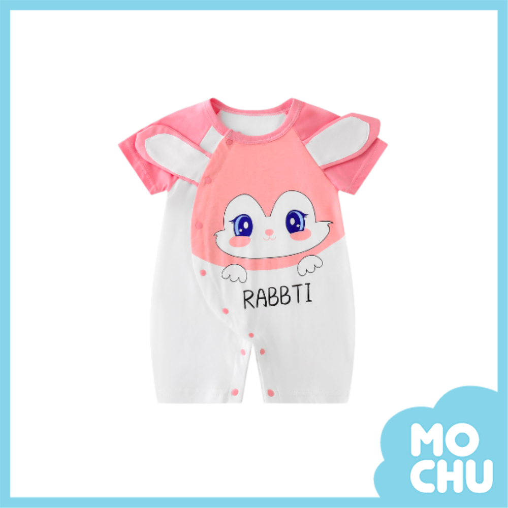 害羞兔兔短袖連身衣