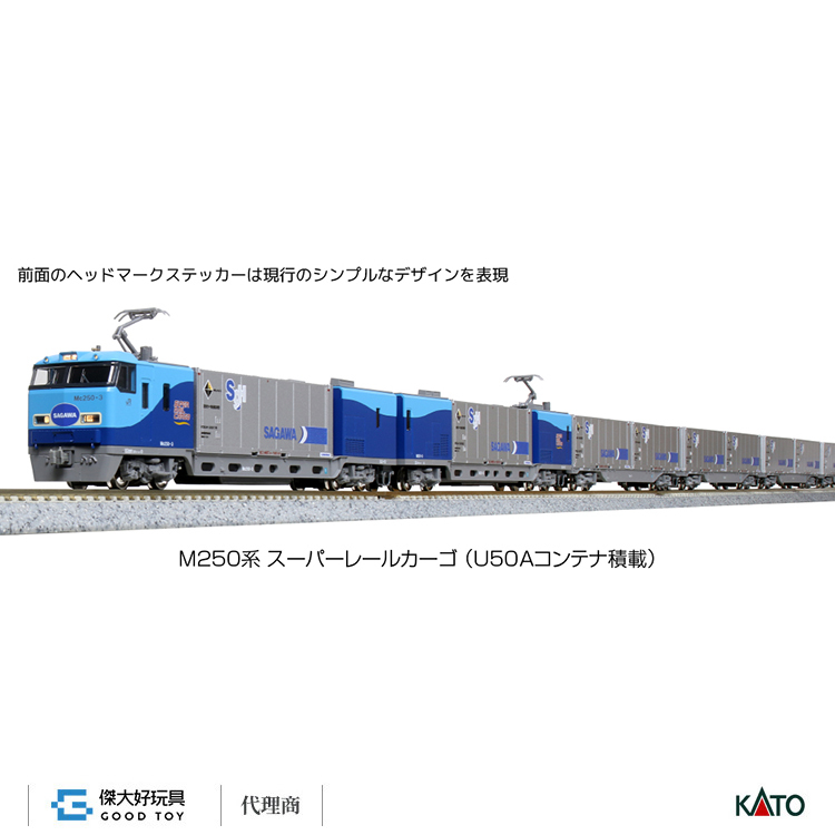 KATO 10-1723 特急貨櫃電車 M250系 Super Rail Cargo (搭載U50A貨櫃) 增結B (8輛)